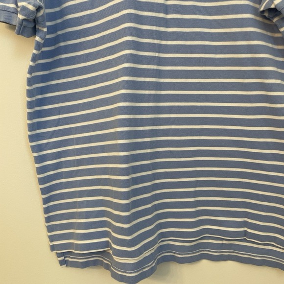 Polo Ralph Lauren Shirt XL Blue White Striped Orange Pony Preppy Cotton Mens XL - Picture 5 of 16